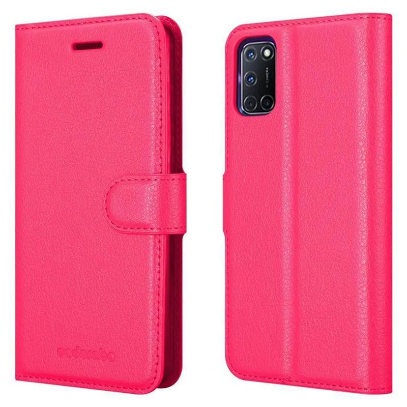 Cadorabo Hülle kompatibel mit Oppo A72 Schutzhülle mit Magnetverschluss, Standfunktion und Kartenfach