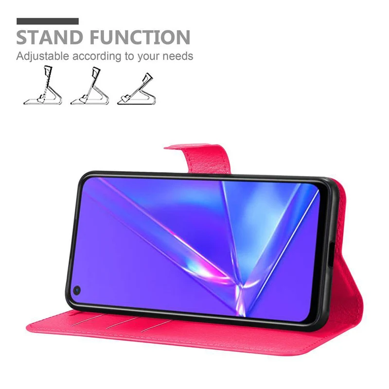 Cadorabo Hülle kompatibel mit Oppo A72 Schutzhülle mit Magnetverschluss, Standfunktion und Kartenfach