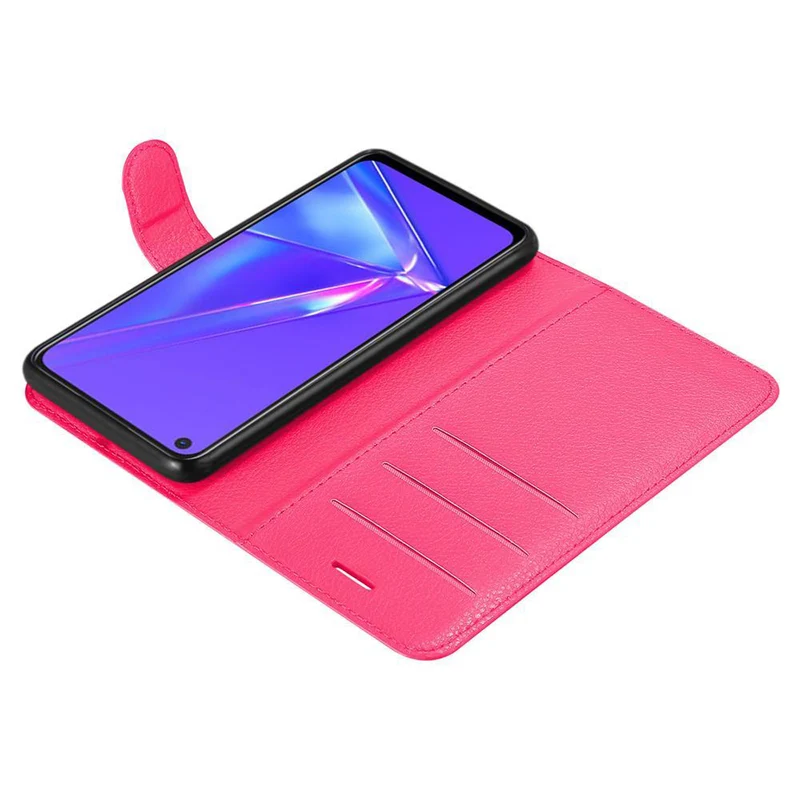 Cadorabo Hülle kompatibel mit Oppo A72 Schutzhülle mit Magnetverschluss, Standfunktion und Kartenfach