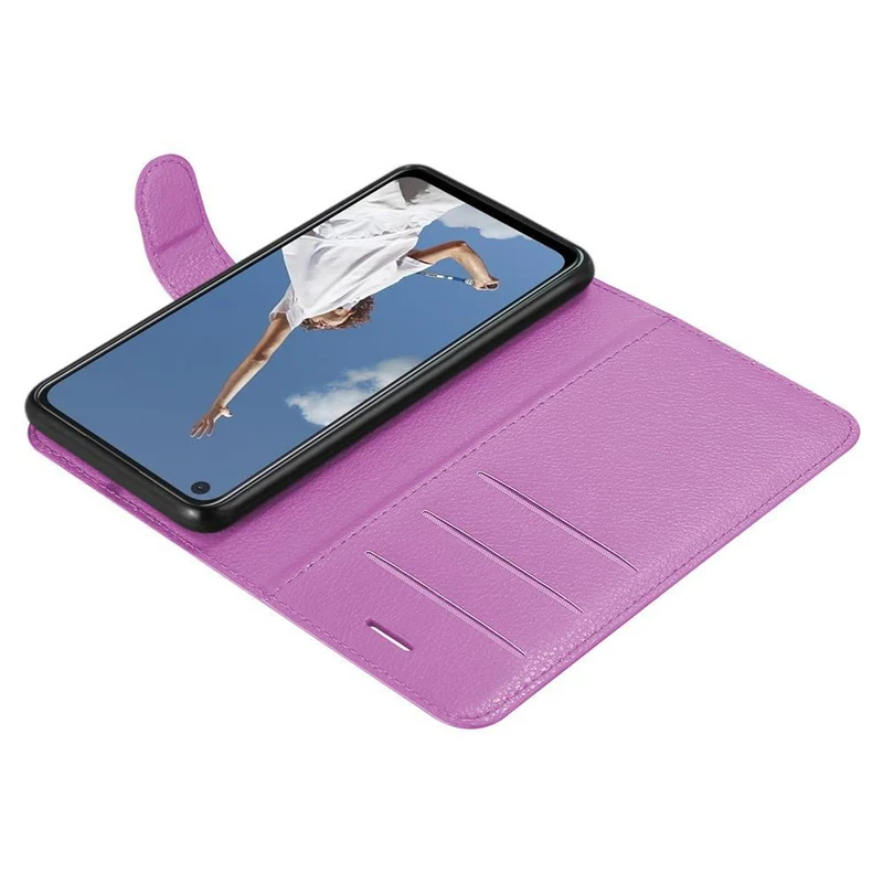 Cadorabo Hülle kompatibel mit Oppo A52 Schutzhülle mit Magnetverschluss, Standfunktion und Kartenfach