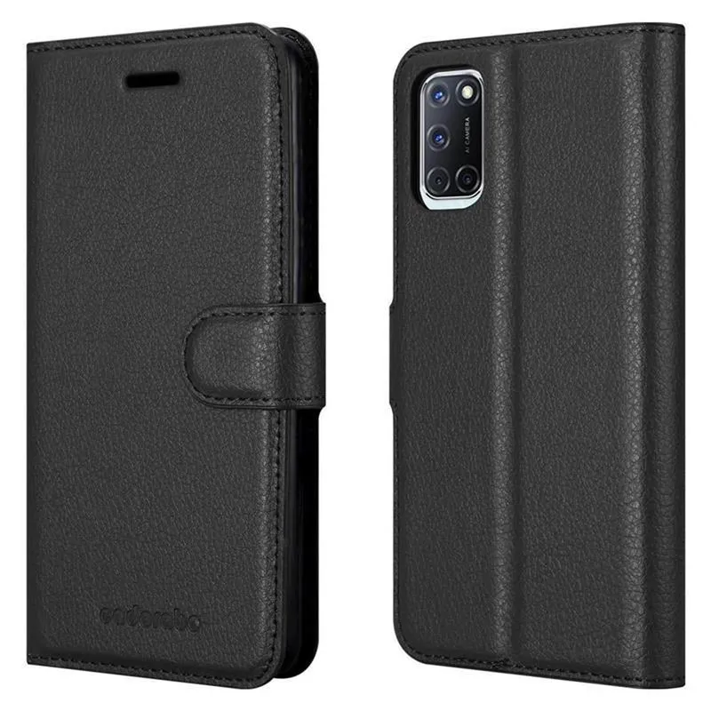 Cadorabo Hülle kompatibel mit Oppo A52 Schutzhülle mit Magnetverschluss, Standfunktion und Kartenfach