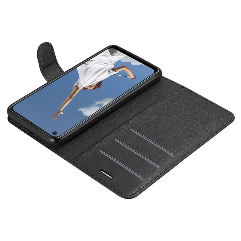 Cadorabo Hülle kompatibel mit Oppo A52 Schutzhülle mit Magnetverschluss, Standfunktion und Kartenfach