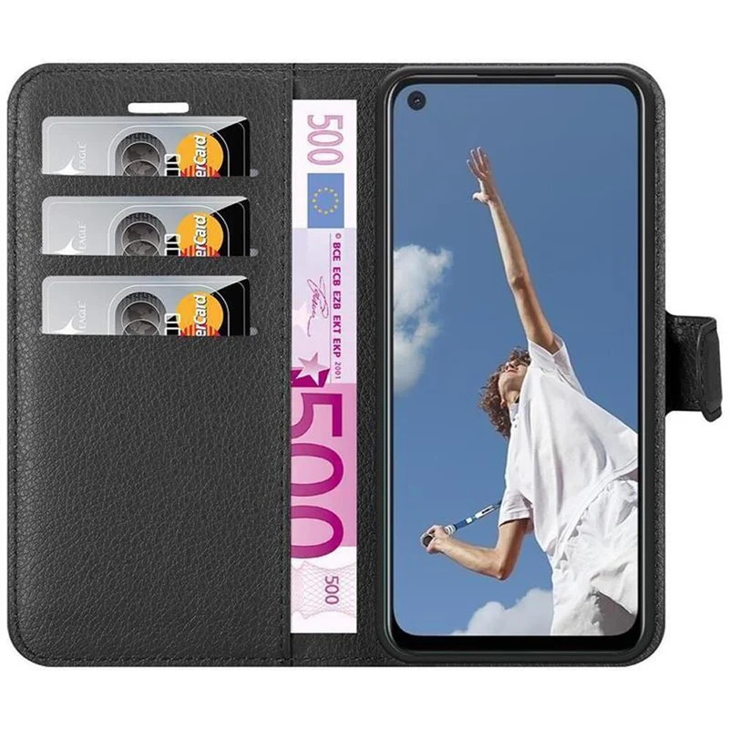 Cadorabo Hülle kompatibel mit Oppo A52 Schutzhülle mit Magnetverschluss, Standfunktion und Kartenfach