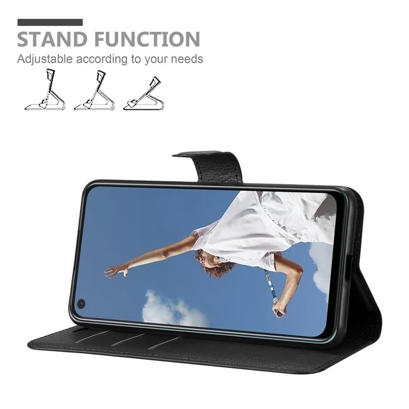 Cadorabo Hülle kompatibel mit Oppo A52 Schutzhülle mit Magnetverschluss, Standfunktion und Kartenfach