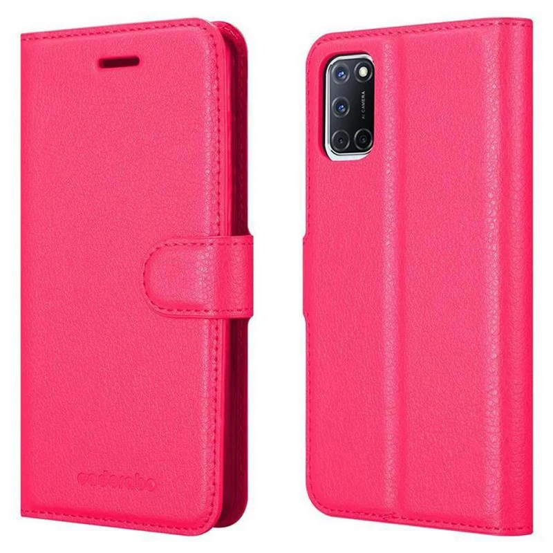 Cadorabo Hülle kompatibel mit Oppo A52 Schutzhülle mit Magnetverschluss, Standfunktion und Kartenfach