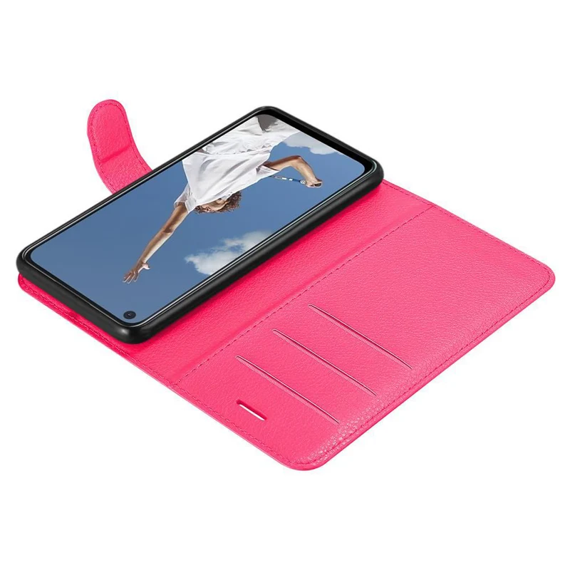 Cadorabo Hülle kompatibel mit Oppo A52 Schutzhülle mit Magnetverschluss, Standfunktion und Kartenfach