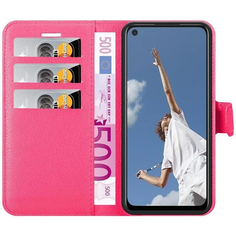 Cadorabo Hülle kompatibel mit Oppo A52 Schutzhülle mit Magnetverschluss, Standfunktion und Kartenfach