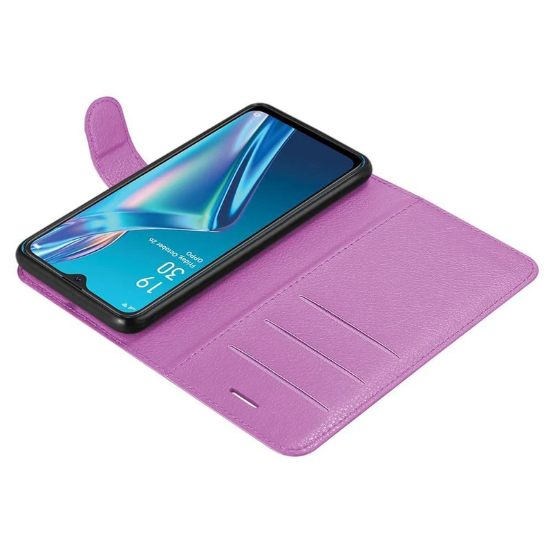 Cadorabo Hülle kompatibel mit Oppo A12 Schutzhülle mit Magnetverschluss, Standfunktion und Kartenfach