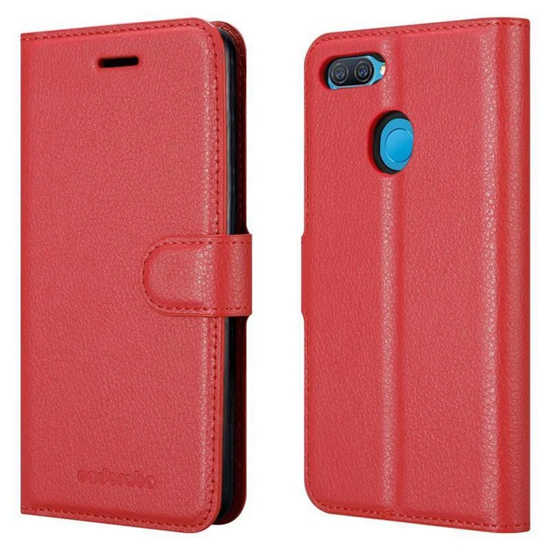 Cadorabo Hülle kompatibel mit Oppo A12 Schutzhülle mit Magnetverschluss, Standfunktion und Kartenfach