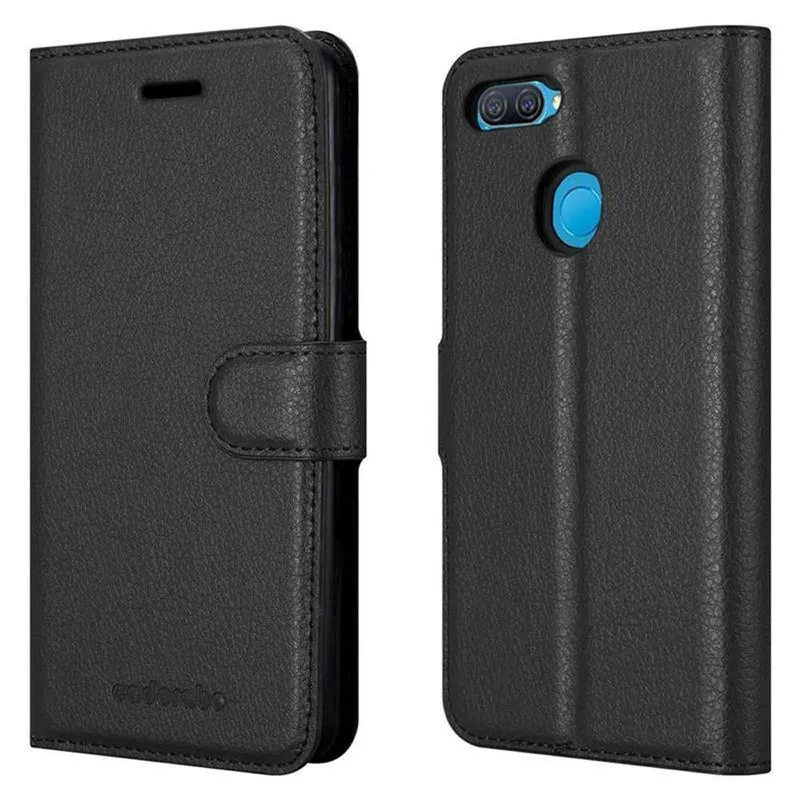 Cadorabo Hülle kompatibel mit Oppo A12 Schutzhülle mit Magnetverschluss, Standfunktion und Kartenfach