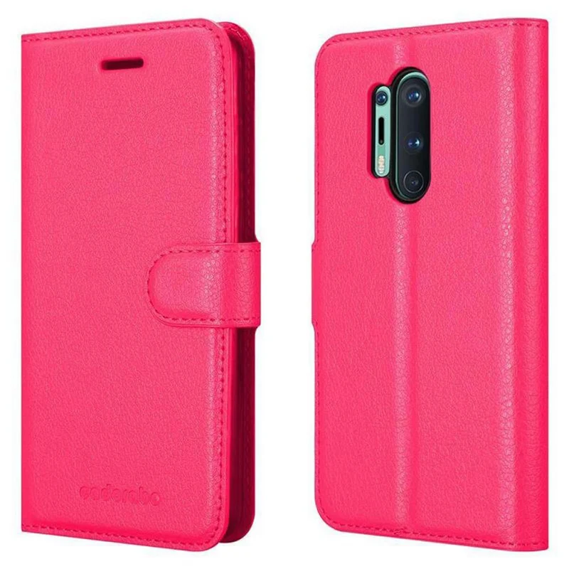 Cadorabo Hülle kompatibel mit OnePlus 8 PRO Schutzhülle mit Magnetverschluss, Standfunktion und Kartenfach
