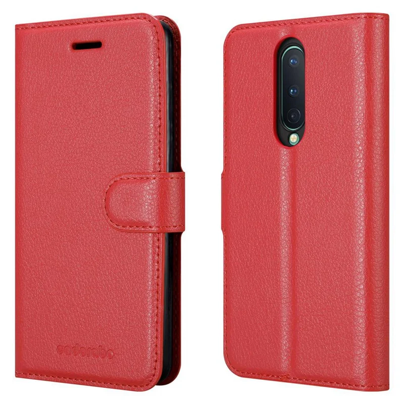 Cadorabo Hülle kompatibel mit OnePlus 8 Schutzhülle mit Magnetverschluss, Standfunktion und Kartenfach