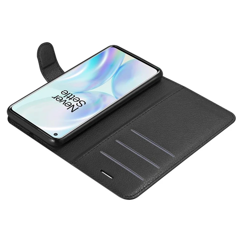 Cadorabo Hülle kompatibel mit OnePlus 8 Schutzhülle mit Magnetverschluss, Standfunktion und Kartenfach