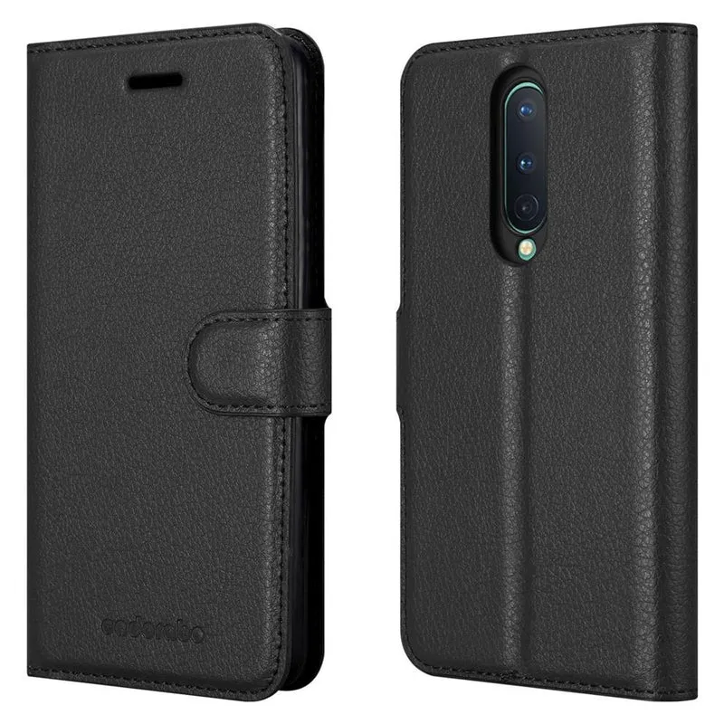 Cadorabo Hülle kompatibel mit OnePlus 8 Schutzhülle mit Magnetverschluss, Standfunktion und Kartenfach