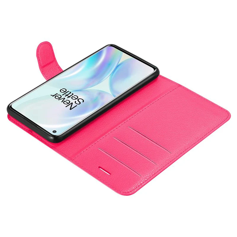 Cadorabo Hülle kompatibel mit OnePlus 8 Schutzhülle mit Magnetverschluss, Standfunktion und Kartenfach