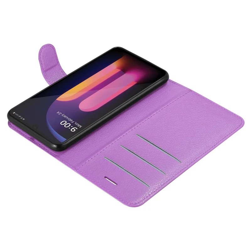 Cadorabo Hülle kompatibel mit LG V60 ThinQ Schutzhülle mit Magnetverschluss, Standfunktion und Kartenfach
