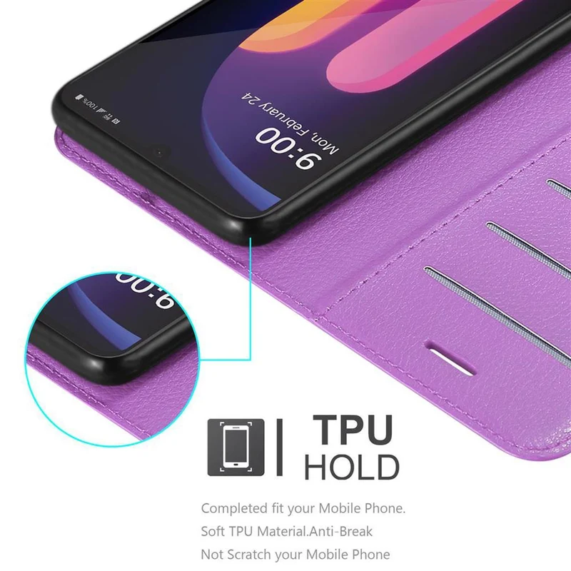Cadorabo Hülle kompatibel mit LG V60 ThinQ Schutzhülle mit Magnetverschluss, Standfunktion und Kartenfach