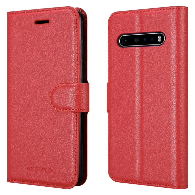 Cadorabo Hülle kompatibel mit LG V60 ThinQ Schutzhülle mit Magnetverschluss, Standfunktion und Kartenfach