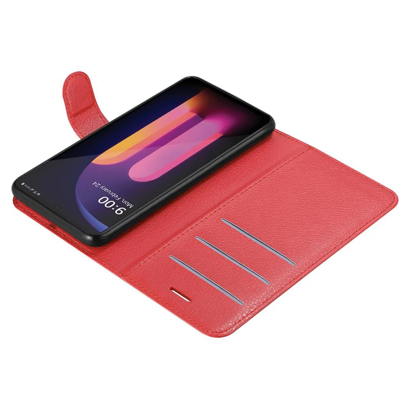 Cadorabo Hülle kompatibel mit LG V60 ThinQ Schutzhülle mit Magnetverschluss, Standfunktion und Kartenfach