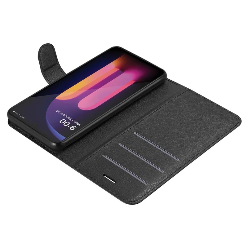 Cadorabo Hülle kompatibel mit LG V60 ThinQ Schutzhülle mit Magnetverschluss, Standfunktion und Kartenfach