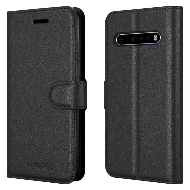 Cadorabo Hülle kompatibel mit LG V60 ThinQ Schutzhülle mit Magnetverschluss, Standfunktion und Kartenfach