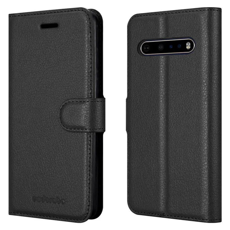 Cadorabo Hülle kompatibel mit LG V60 ThinQ Schutzhülle mit Magnetverschluss, Standfunktion und Kartenfach