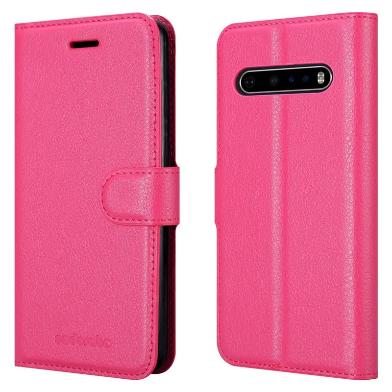 Cadorabo Hülle kompatibel mit LG V60 ThinQ Schutzhülle mit Magnetverschluss, Standfunktion und Kartenfach