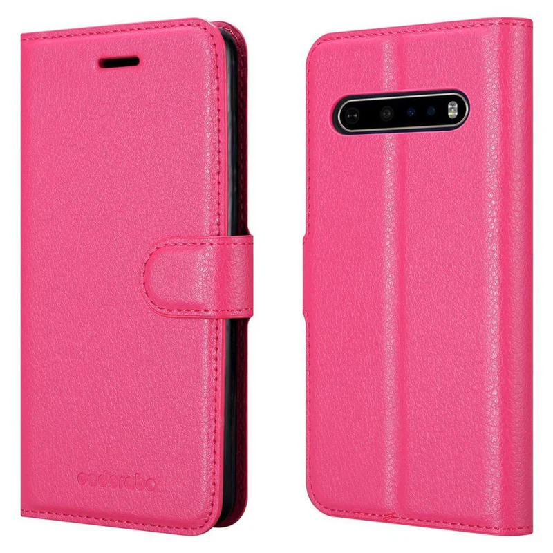 Cadorabo Hülle kompatibel mit LG V60 ThinQ Schutzhülle mit Magnetverschluss, Standfunktion und Kartenfach