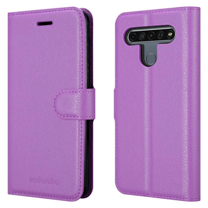 Cadorabo Hülle kompatibel mit LG K61 Schutzhülle mit Magnetverschluss, Standfunktion und Kartenfach