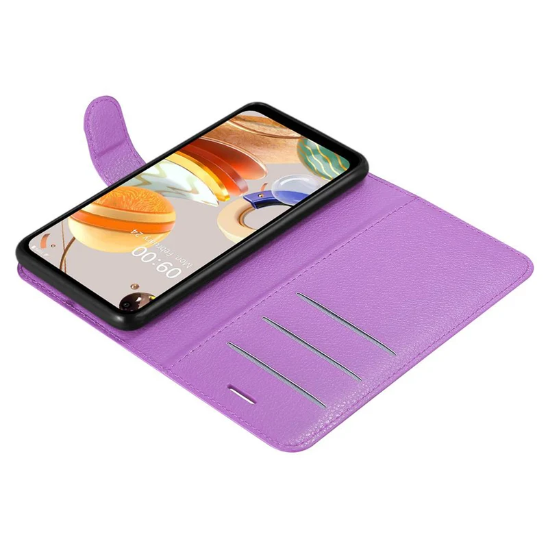 Cadorabo Hülle kompatibel mit LG K61 Schutzhülle mit Magnetverschluss, Standfunktion und Kartenfach