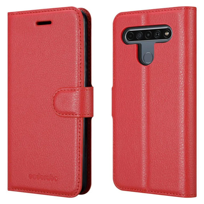 Cadorabo Hülle kompatibel mit LG K61 Schutzhülle mit Magnetverschluss, Standfunktion und Kartenfach