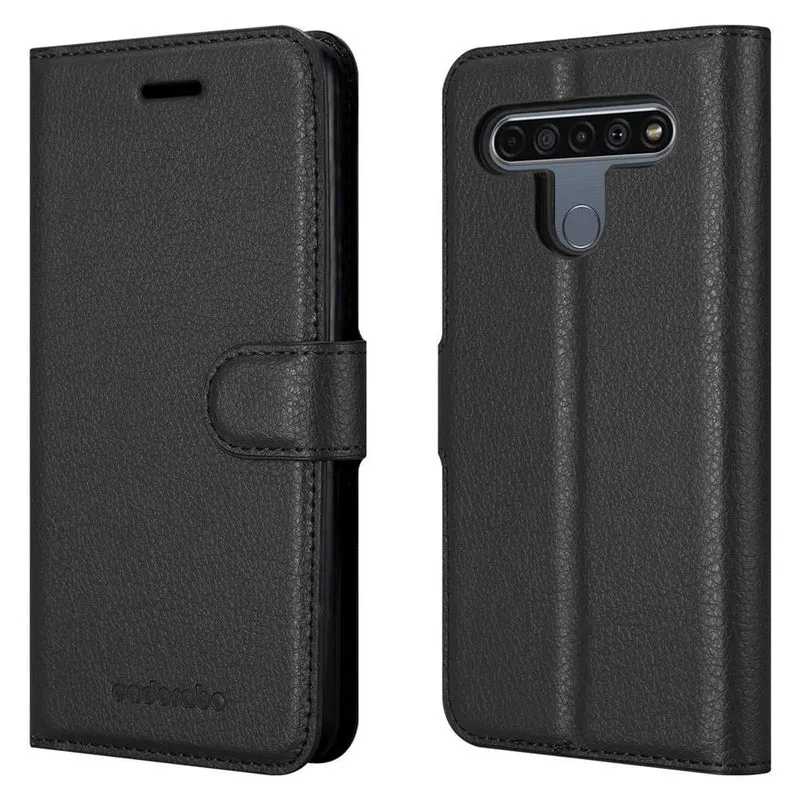 Cadorabo Hülle kompatibel mit LG K61 Schutzhülle mit Magnetverschluss, Standfunktion und Kartenfach