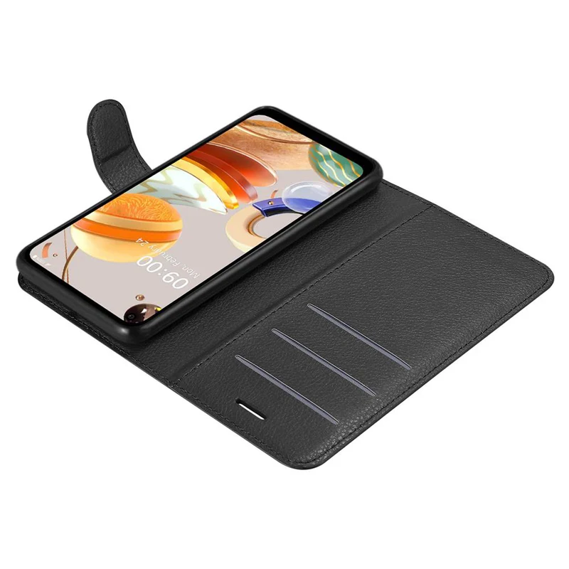 Cadorabo Hülle kompatibel mit LG K61 Schutzhülle mit Magnetverschluss, Standfunktion und Kartenfach