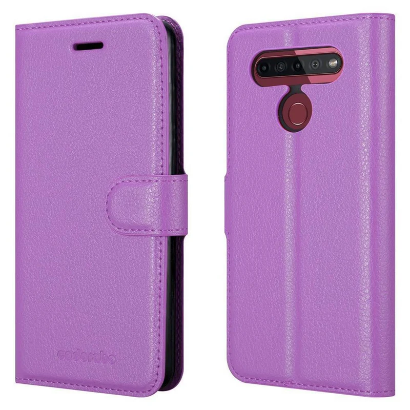 Cadorabo Hülle kompatibel mit LG K51S Schutzhülle mit Magnetverschluss, Standfunktion und Kartenfach
