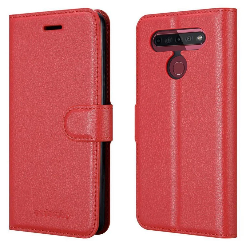 Cadorabo Hülle kompatibel mit LG K51S Schutzhülle mit Magnetverschluss, Standfunktion und Kartenfach