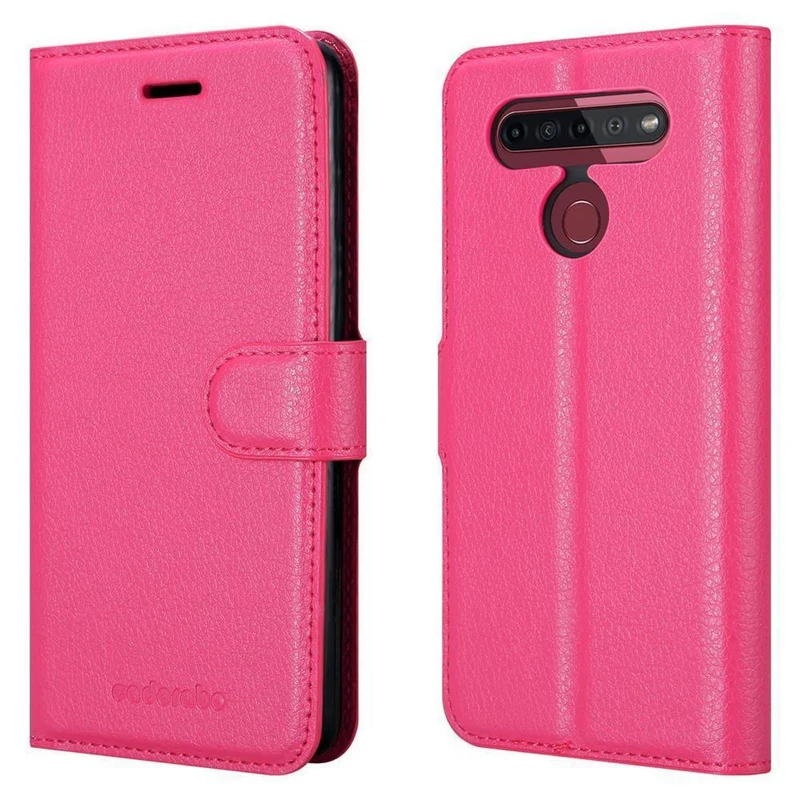 Cadorabo Hülle kompatibel mit LG K51S Schutzhülle mit Magnetverschluss, Standfunktion und Kartenfach