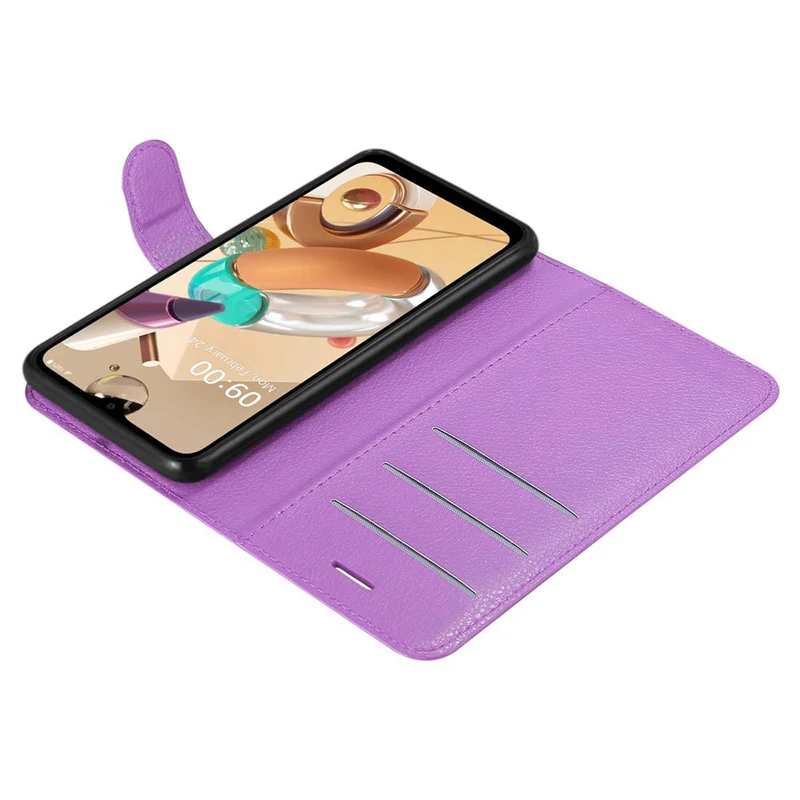 Cadorabo Hülle kompatibel mit LG K41S Schutzhülle mit Magnetverschluss, Standfunktion und Kartenfach