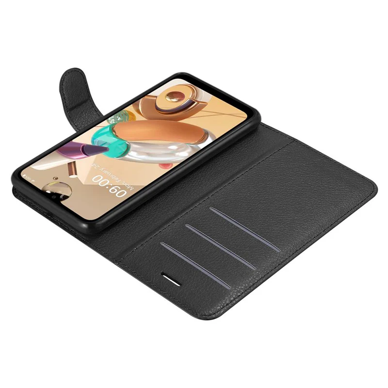 Cadorabo Hülle kompatibel mit LG K41S Schutzhülle mit Magnetverschluss, Standfunktion und Kartenfach