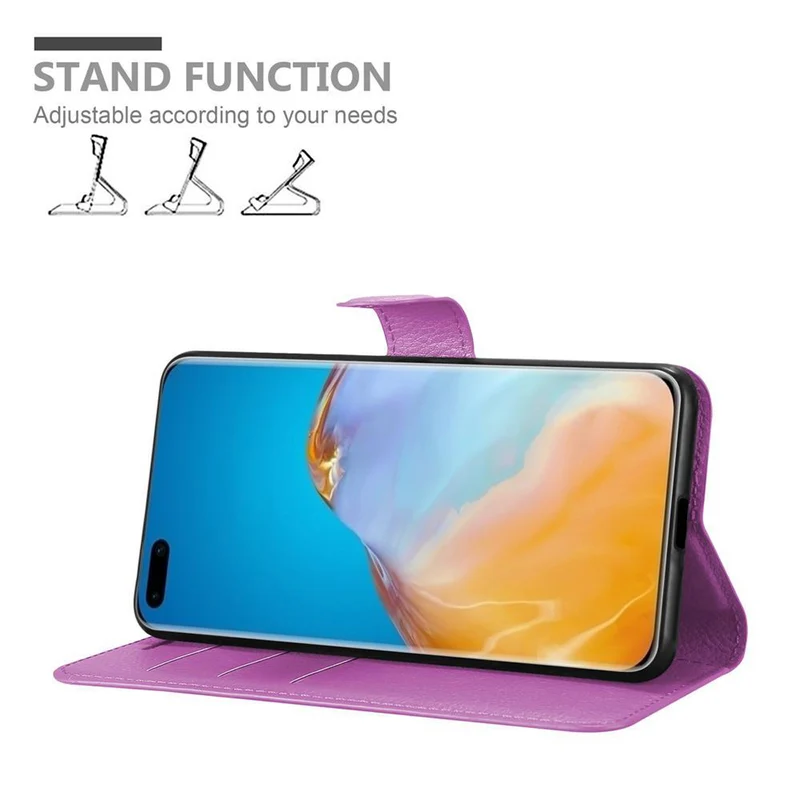 Cadorabo Hülle kompatibel mit Huawei P40 PRO / P40 PRO+ Schutzhülle mit Magnetverschluss, Standfunktion und Kartenfach
