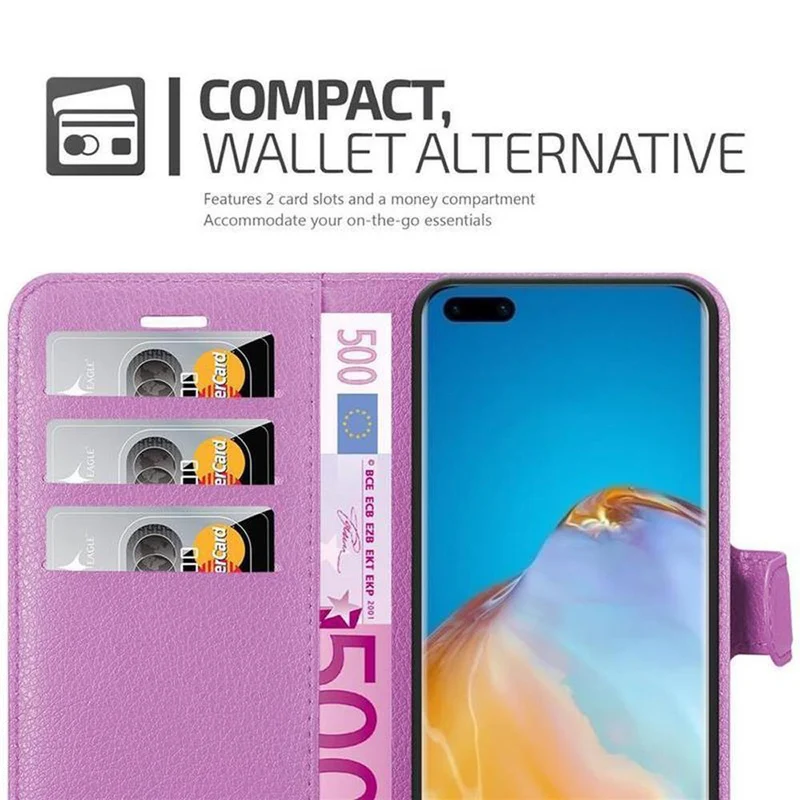 Cadorabo Hülle kompatibel mit Huawei P40 PRO / P40 PRO+ Schutzhülle mit Magnetverschluss, Standfunktion und Kartenfach