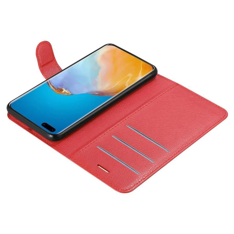 Cadorabo Hülle kompatibel mit Huawei P40 PRO / P40 PRO+ Schutzhülle mit Magnetverschluss, Standfunktion und Kartenfach
