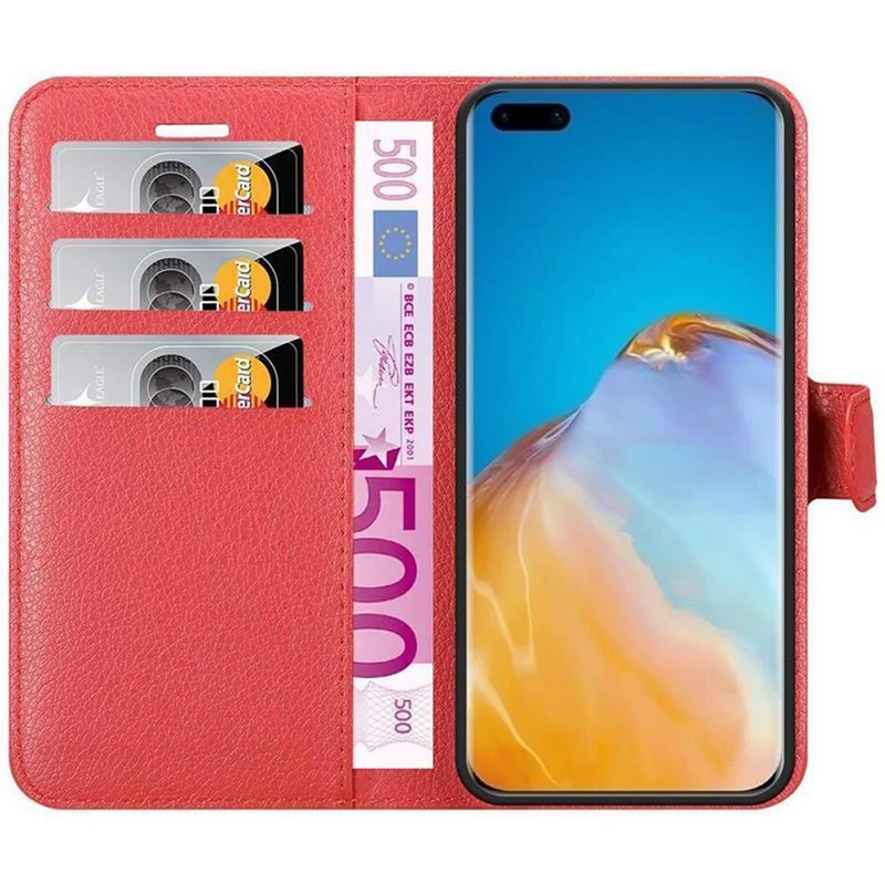 Cadorabo Hülle kompatibel mit Huawei P40 PRO / P40 PRO+ Schutzhülle mit Magnetverschluss, Standfunktion und Kartenfach
