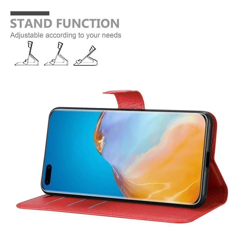 Cadorabo Hülle kompatibel mit Huawei P40 PRO / P40 PRO+ Schutzhülle mit Magnetverschluss, Standfunktion und Kartenfach