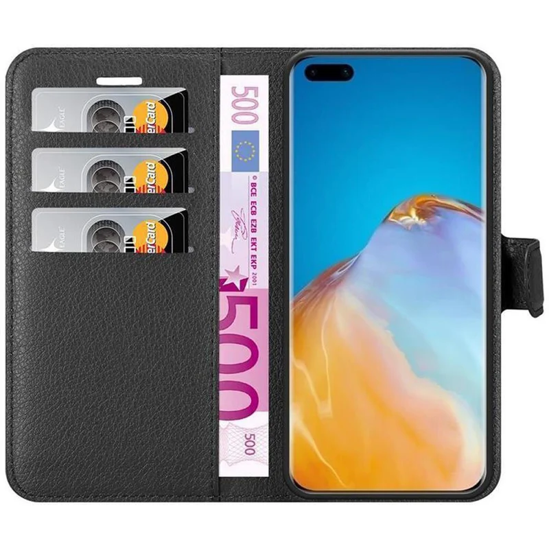 Cadorabo Hülle kompatibel mit Huawei P40 PRO / P40 PRO+ Schutzhülle mit Magnetverschluss, Standfunktion und Kartenfach