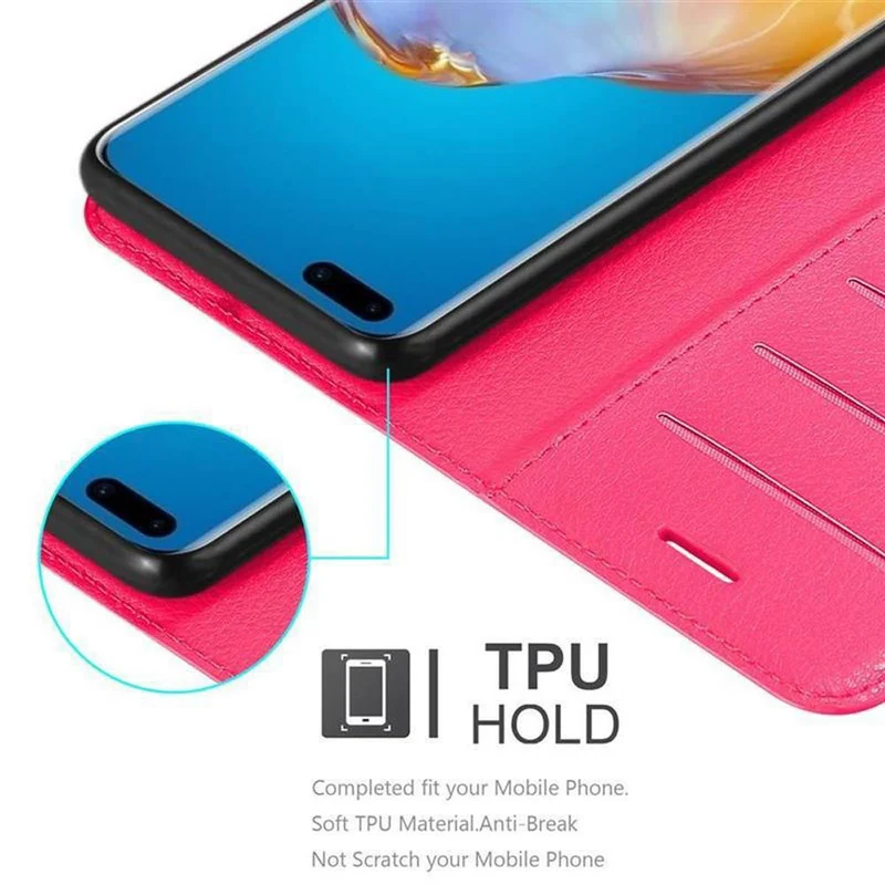 Cadorabo Hülle kompatibel mit Huawei P40 PRO / P40 PRO+ Schutzhülle mit Magnetverschluss, Standfunktion und Kartenfach