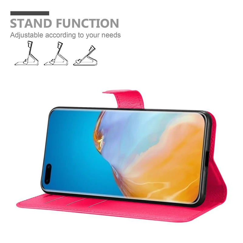 Cadorabo Hülle kompatibel mit Huawei P40 PRO / P40 PRO+ Schutzhülle mit Magnetverschluss, Standfunktion und Kartenfach