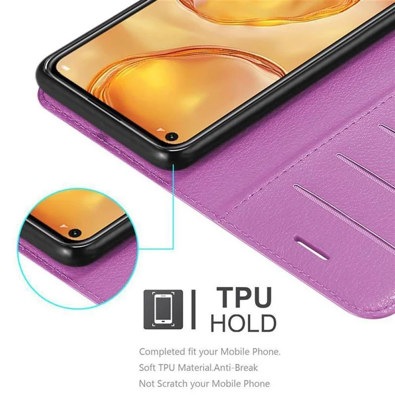 Cadorabo Hülle kompatibel mit Huawei NOVA 6 SE / P40 LITE / NOVA 7i Schutzhülle mit Magnetverschluss, Standfunktion und Kartenfach