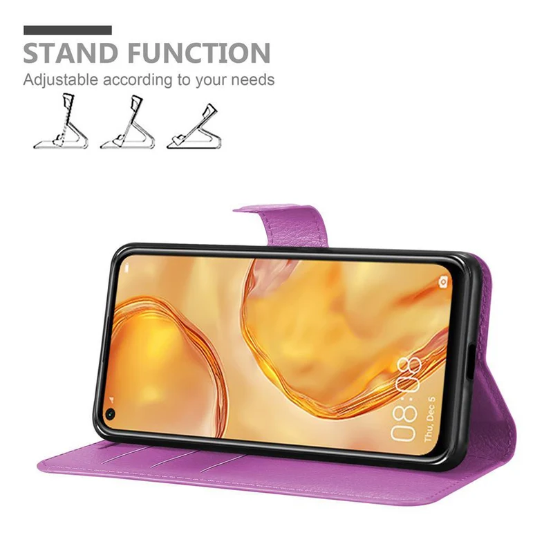 Cadorabo Hülle kompatibel mit Huawei NOVA 6 SE / P40 LITE / NOVA 7i Schutzhülle mit Magnetverschluss, Standfunktion und Kartenfach