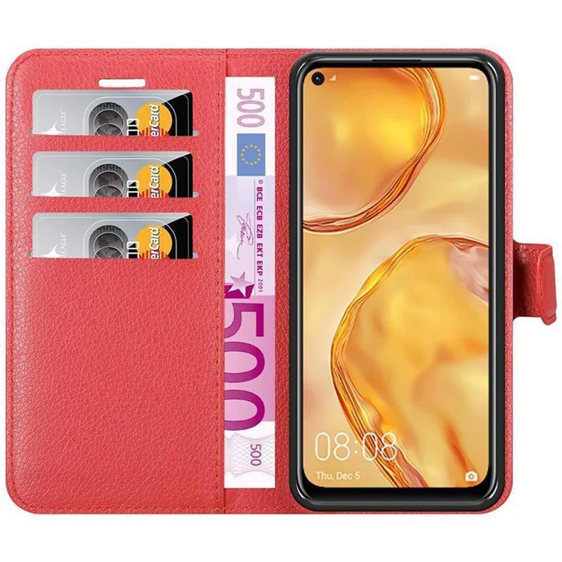 Cadorabo Hülle kompatibel mit Huawei NOVA 6 SE / P40 LITE / NOVA 7i Schutzhülle mit Magnetverschluss, Standfunktion und Kartenfach
