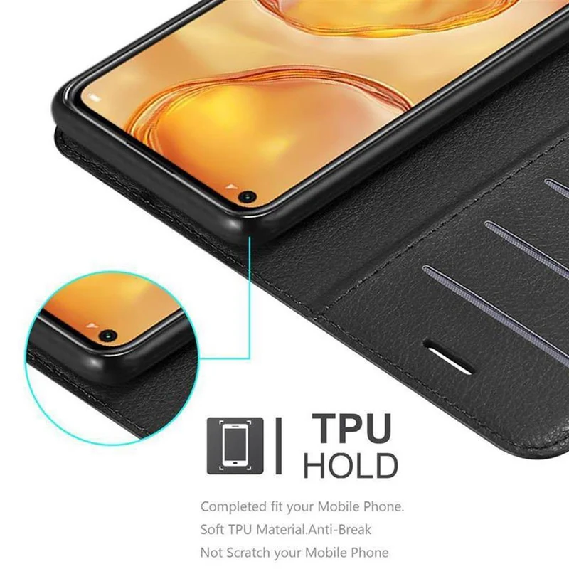 Cadorabo Hülle kompatibel mit Huawei NOVA 6 SE / P40 LITE / NOVA 7i Schutzhülle mit Magnetverschluss, Standfunktion und Kartenfach